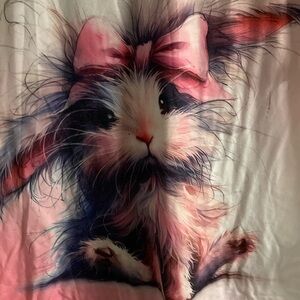 Cute Pink Bunny Cat Blanket